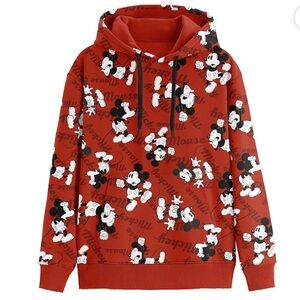 BRAND NEW Disney Graphic Hoodie Sweatshirt,Mickey Mouse Bunch All Over Print 2XL